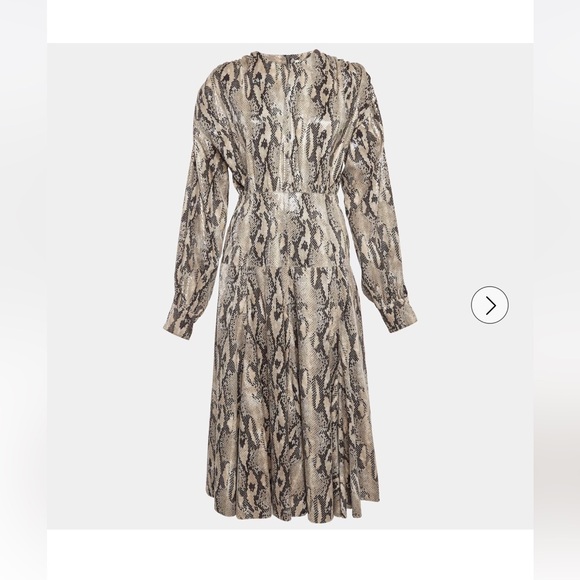 MSGM Dresses & Skirts - MSGM Brown Python-Print Midi Dress – Size 46 (IT) – NWT